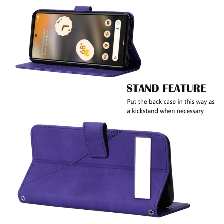 For Google Pixel 7a Crossbody 3D Embossed Flip Leather Phone Case