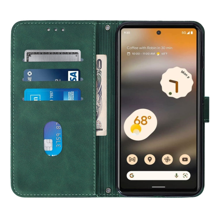 For Google Pixel 7a Crossbody 3D Embossed Flip Leather Phone Case