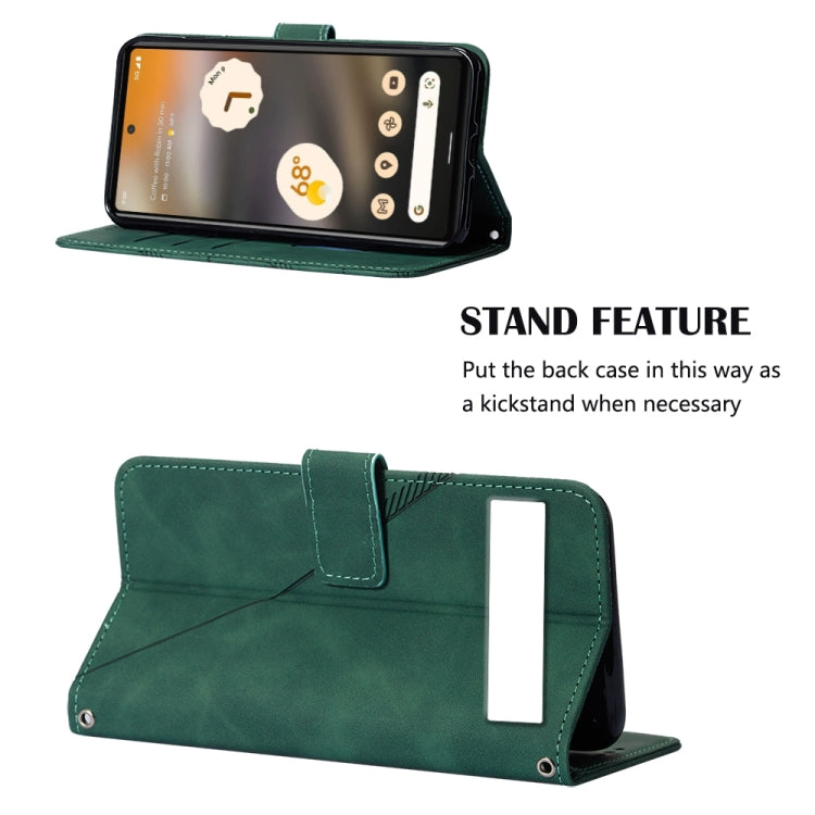 For Google Pixel 7a Crossbody 3D Embossed Flip Leather Phone Case