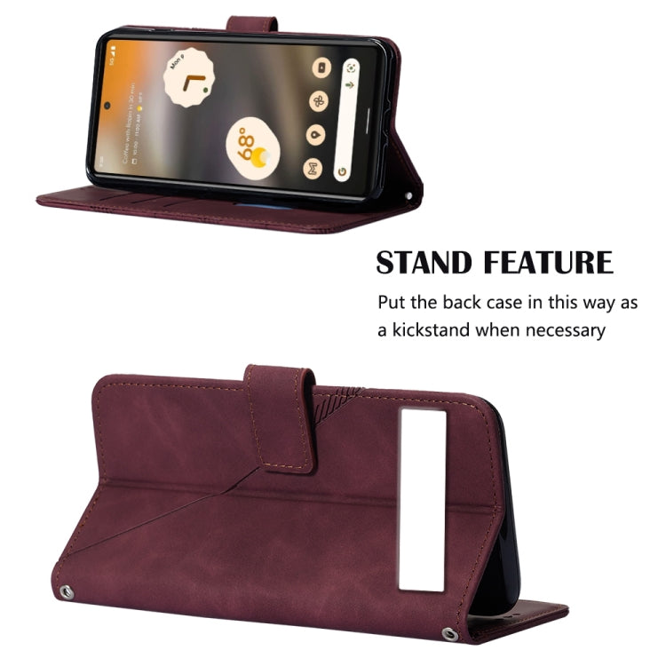 For Google Pixel 7a Crossbody 3D Embossed Flip Leather Phone Case