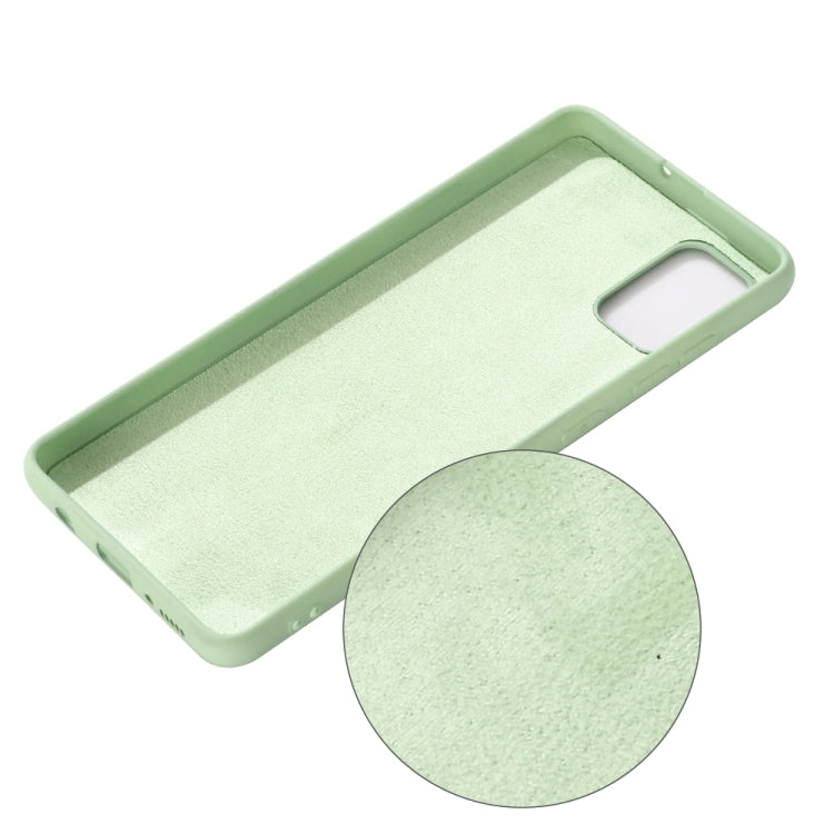 For Galaxy A71 5G Solid Color Liquid Silicone Dropproof Full Coverage Protective Case