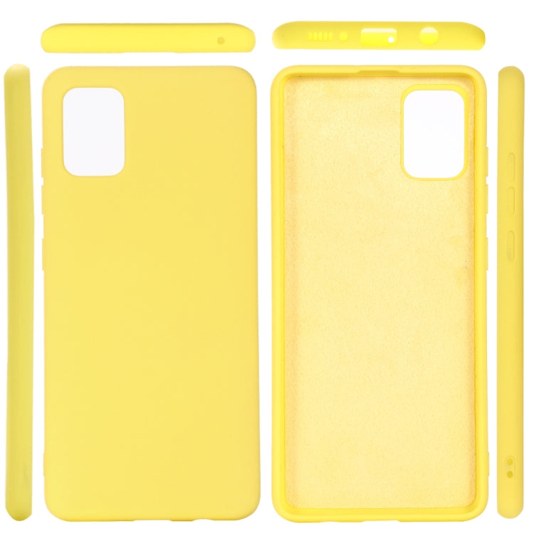 For Galaxy A71 5G Solid Color Liquid Silicone Dropproof Full Coverage Protective Case