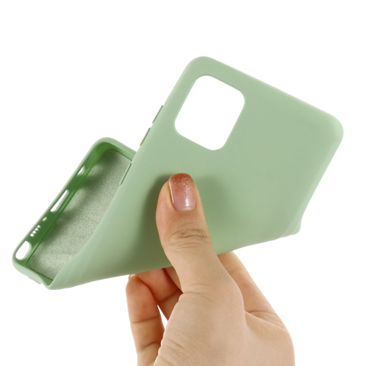 For Galaxy A81 Solid Color Liquid Silicone Dropproof Full Coverage Protective Case