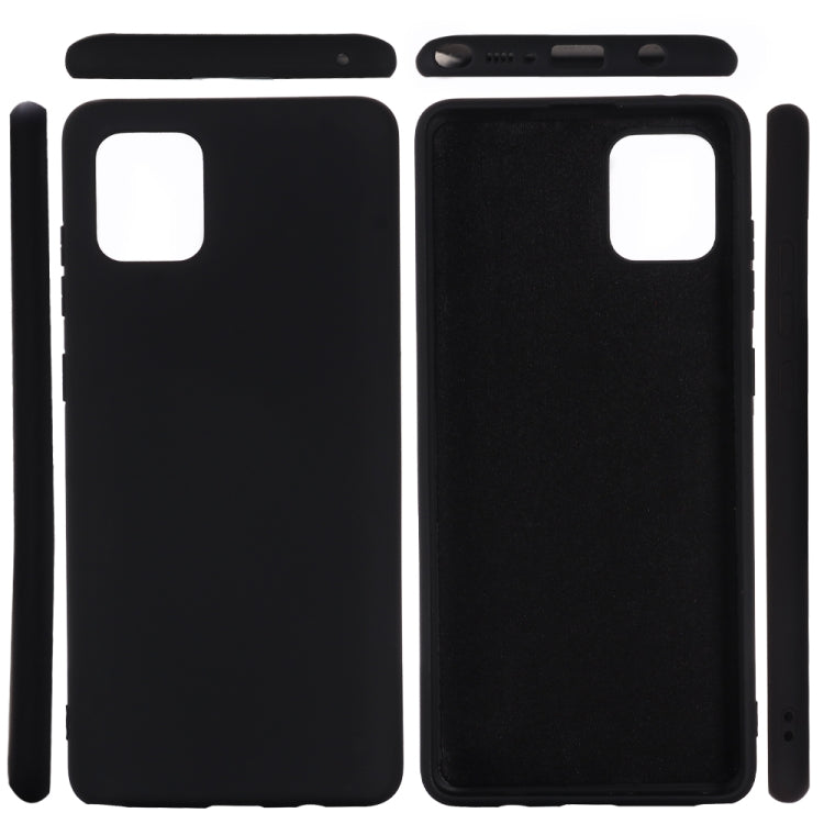 For Galaxy A81 Solid Color Liquid Silicone Dropproof Full Coverage Protective Case