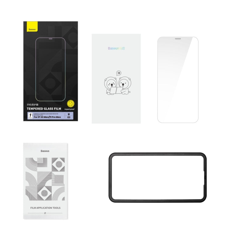 For iPhone XS Max/11 Pro Max Baseus 0.4mm All-glass Corning Tempered Glass Film