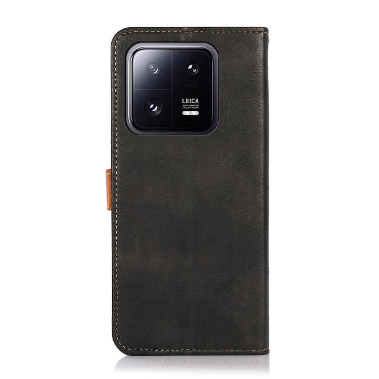 For Xiaomi 13 KHAZNEH Dual-color Cowhide Texture Flip Leather Phone Case