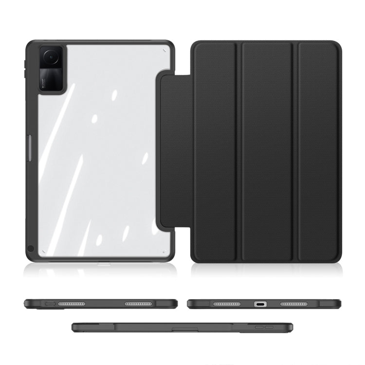 For Xiaomi Redmi Pad DUX DUCIS TOBY Series Horizontal Flip Leather Tablet Case(Black)