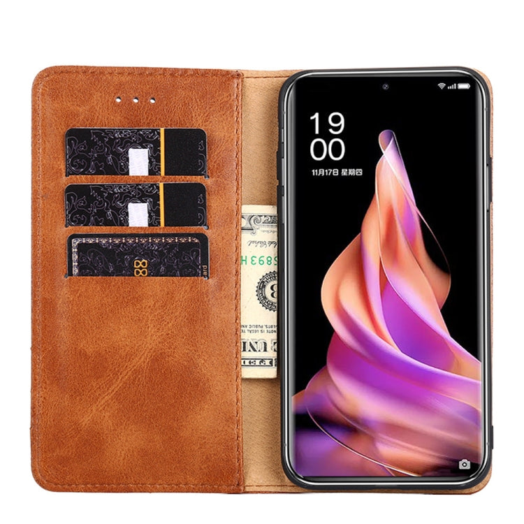 For vivo X90 Pro 5G Non-Magnetic Retro Texture Flip Leather Phone Case