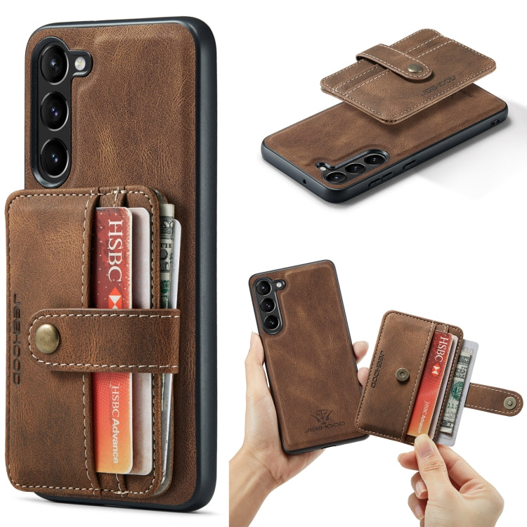 For Samsung Galaxy S23 5G JEEHOOD RFID Anti-Theft Wallet Magnetic Leather Phone Case