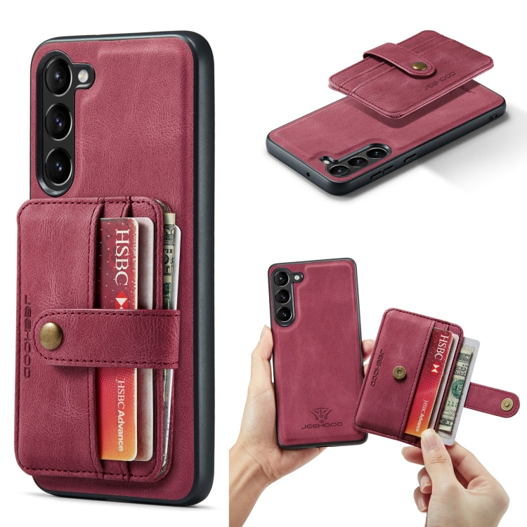 For Samsung Galaxy S23 5G JEEHOOD RFID Anti-Theft Wallet Magnetic Leather Phone Case
