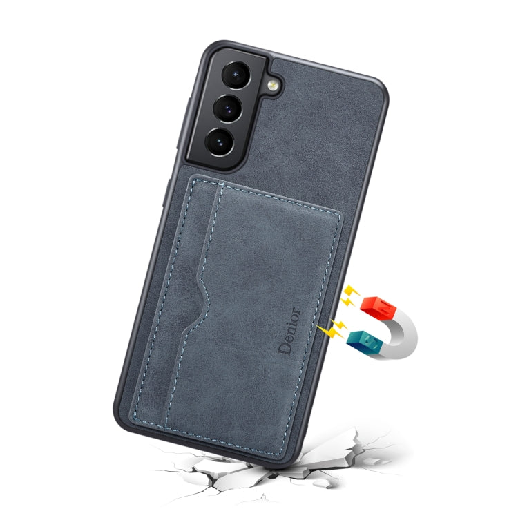 For Samsung Galaxy S23 5G Denior PU Single Card Slot Holder Phone Case