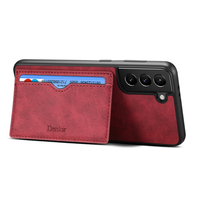 For Samsung Galaxy S23 5G Denior PU Single Card Slot Holder Phone Case