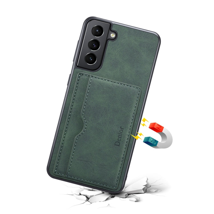 For Samsung Galaxy S23 5G Denior PU Single Card Slot Holder Phone Case