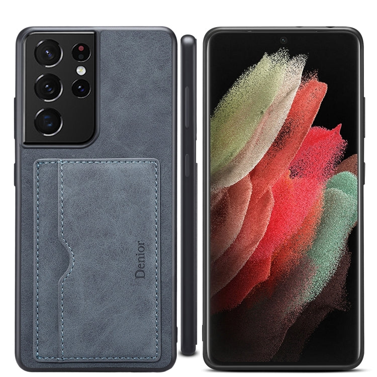 For Samsung Galaxy S23 Ultra 5G Denior PU Single Card Slot Holder Phone Case