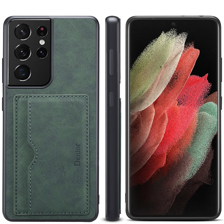 For Samsung Galaxy S23 Ultra 5G Denior PU Single Card Slot Holder Phone Case