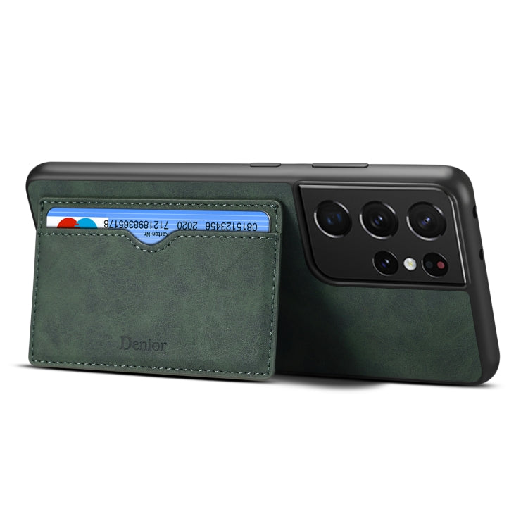 For Samsung Galaxy S23 Ultra 5G Denior PU Single Card Slot Holder Phone Case