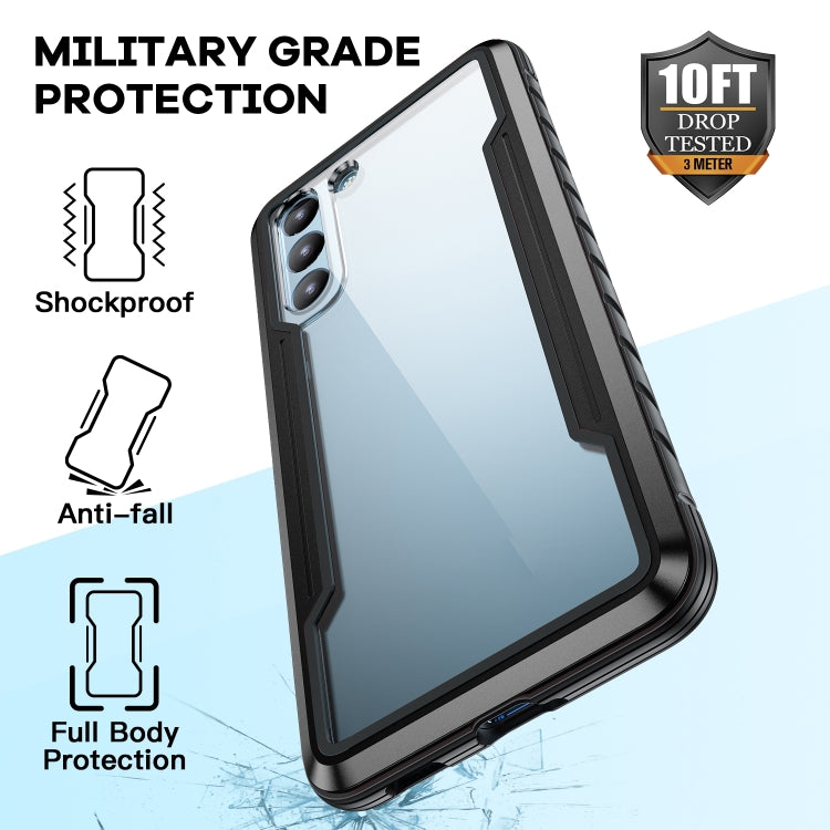 For Samsung Galaxy S23 5G iPAKY Thunder Series Aluminum Frame + TPU Bumper + Clear PC Shockproof Phone Case