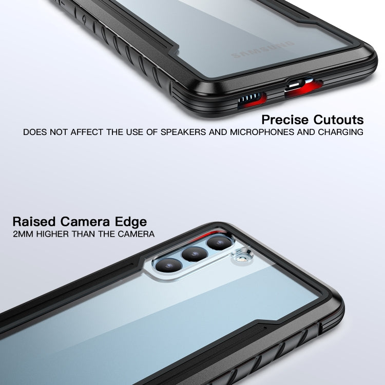For Samsung Galaxy S23+ 5G iPAKY Thunder Series Aluminum Frame + TPU Bumper + Clear PC Shockproof Phone Case