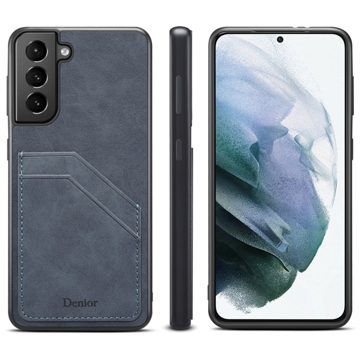 For Samsung Galaxy S23 5G Denior PU Dual Card Slot Phone Case