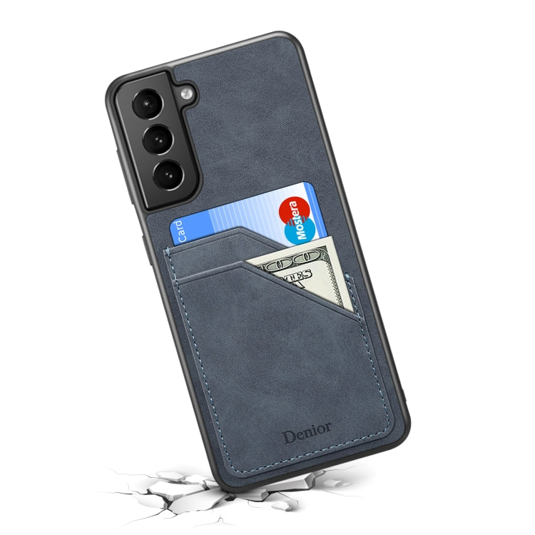 For Samsung Galaxy S23 5G Denior PU Dual Card Slot Phone Case
