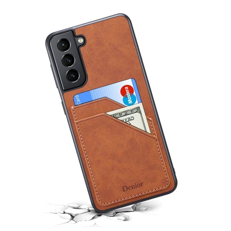 For Samsung Galaxy S23+ 5G Denior PU Dual Card Slot Phone Case