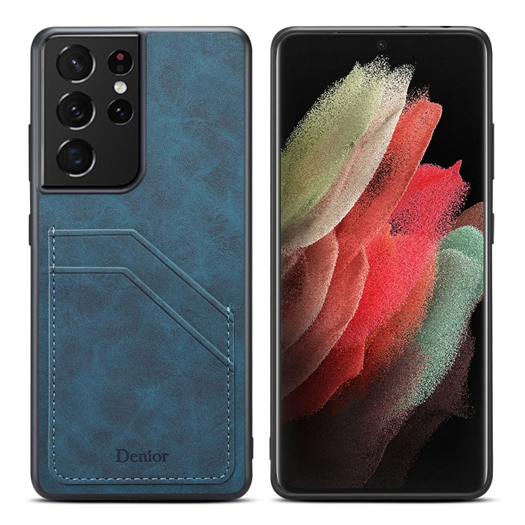 For Samsung Galaxy S23 Ultra 5G Denior PU Dual Card Slot Phone Case