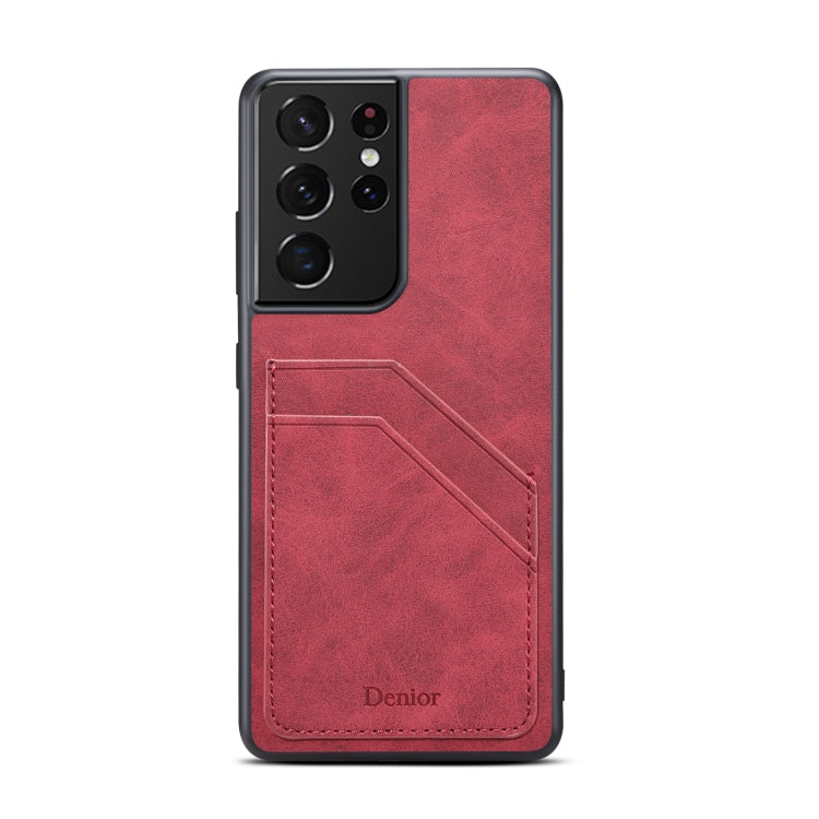 For Samsung Galaxy S23 Ultra 5G Denior PU Dual Card Slot Phone Case