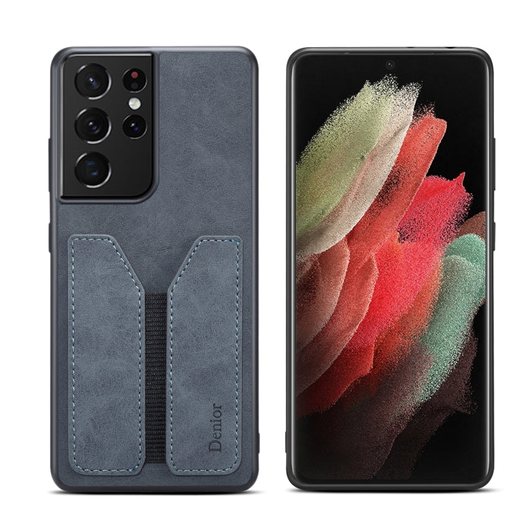 For Samsung Galaxy S23 Ultra 5G Denior DV Elastic Card PU Back Cover Phone Case