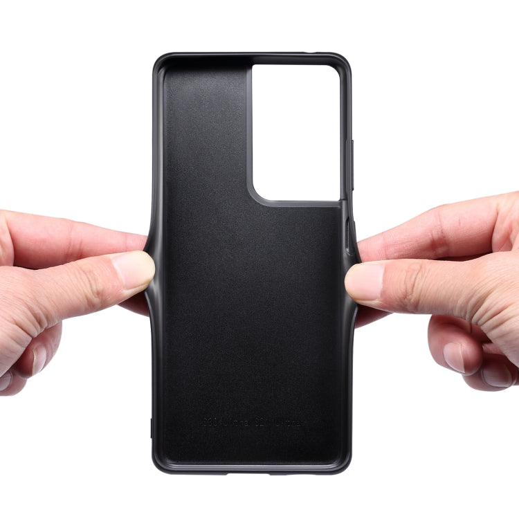 For Samsung Galaxy S23 Ultra 5G Denior DV Elastic Card PU Back Cover Phone Case