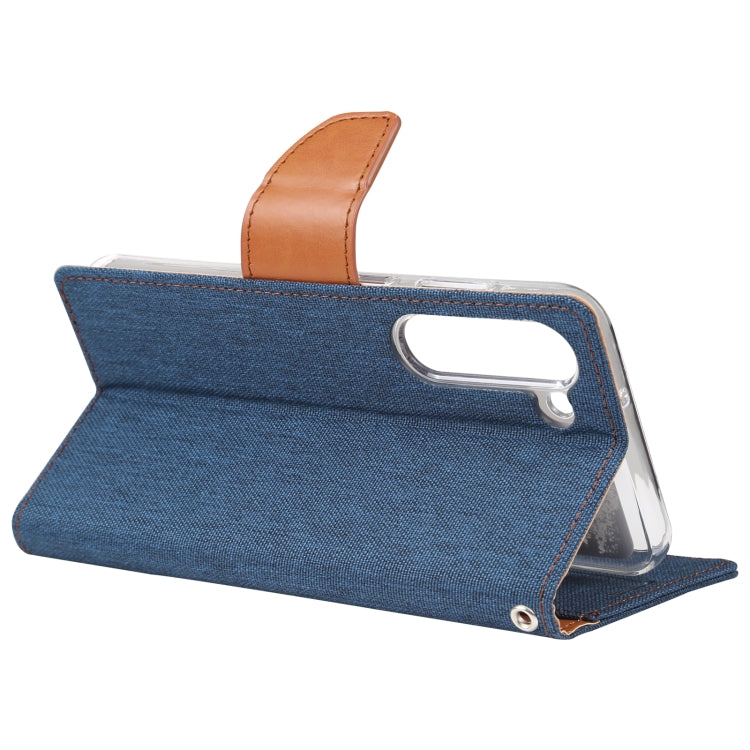 For Samsung Galaxy S23 5G GOOSPERY CANVAS DIARY Fabric Texture Flip Leather Phone Case