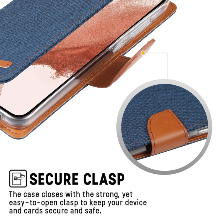 For Samsung Galaxy S23 5G GOOSPERY CANVAS DIARY Fabric Texture Flip Leather Phone Case