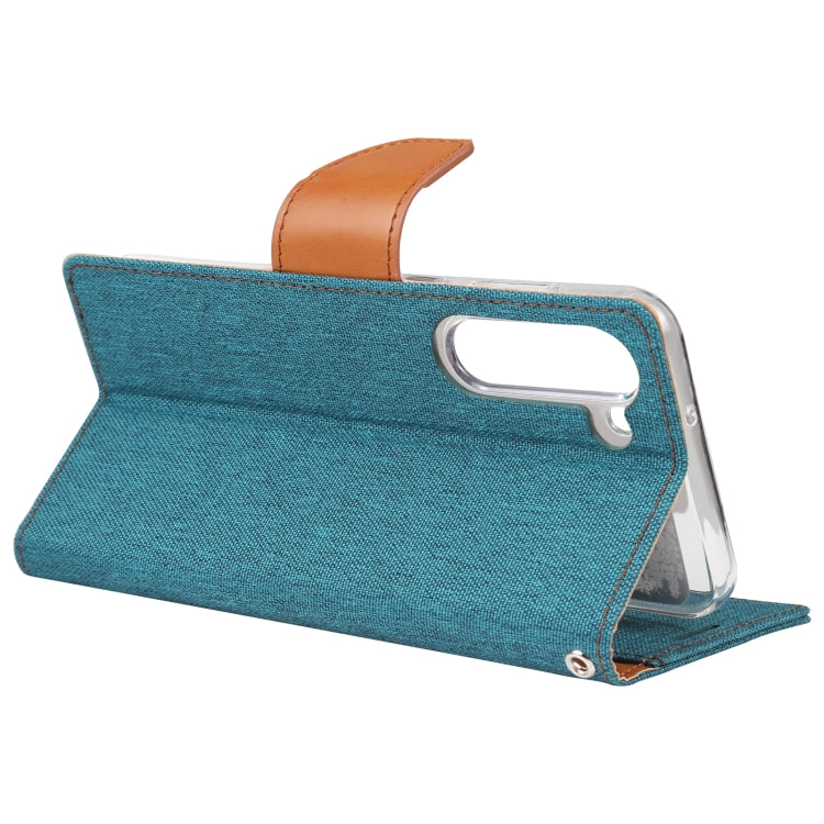 For Samsung Galaxy S23 5G GOOSPERY CANVAS DIARY Fabric Texture Flip Leather Phone Case