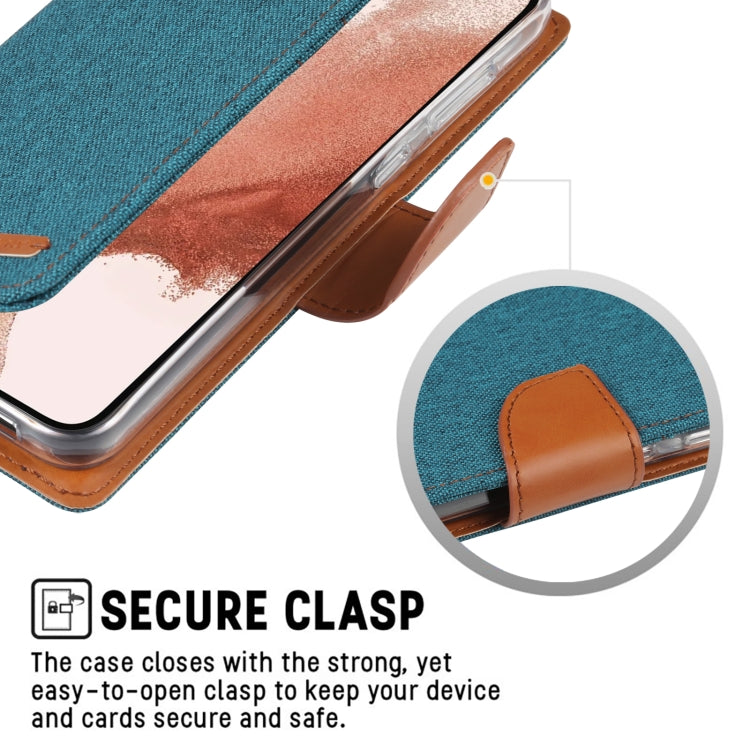 For Samsung Galaxy S23 5G GOOSPERY CANVAS DIARY Fabric Texture Flip Leather Phone Case