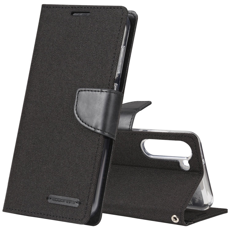 For Samsung Galaxy S23 5G GOOSPERY CANVAS DIARY Fabric Texture Flip Leather Phone Case