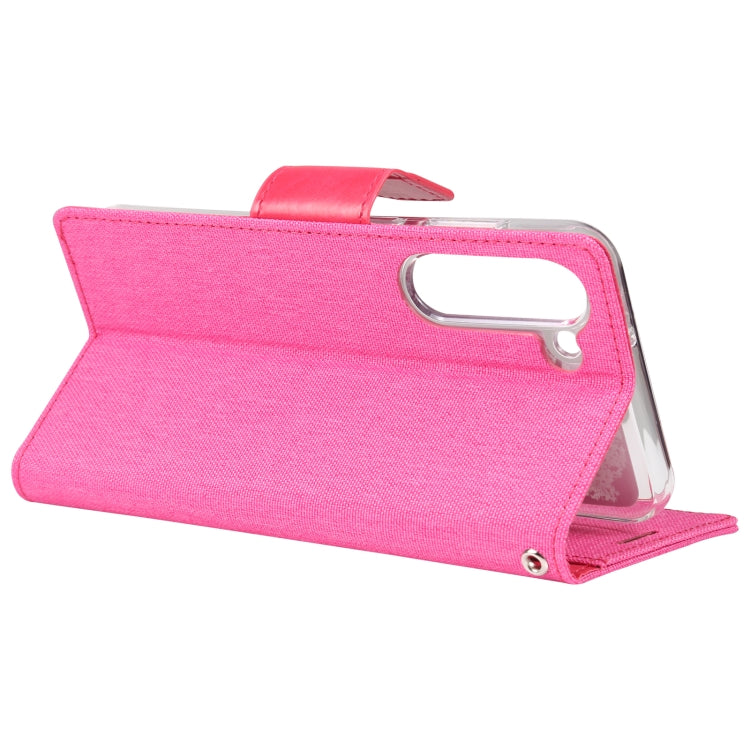 For Samsung Galaxy S23 5G GOOSPERY CANVAS DIARY Fabric Texture Flip Leather Phone Case
