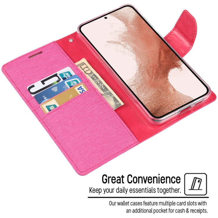For Samsung Galaxy S23 5G GOOSPERY CANVAS DIARY Fabric Texture Flip Leather Phone Case