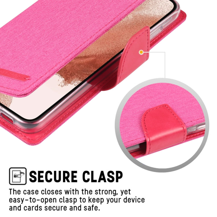 For Samsung Galaxy S23 5G GOOSPERY CANVAS DIARY Fabric Texture Flip Leather Phone Case