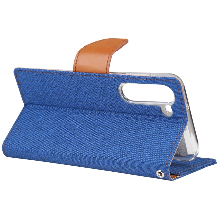 For Samsung Galaxy S23 5G GOOSPERY CANVAS DIARY Fabric Texture Flip Leather Phone Case