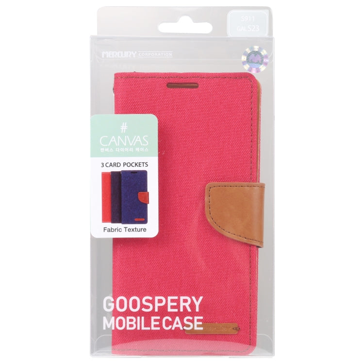 For Samsung Galaxy S23 5G GOOSPERY CANVAS DIARY Fabric Texture Flip Leather Phone Case