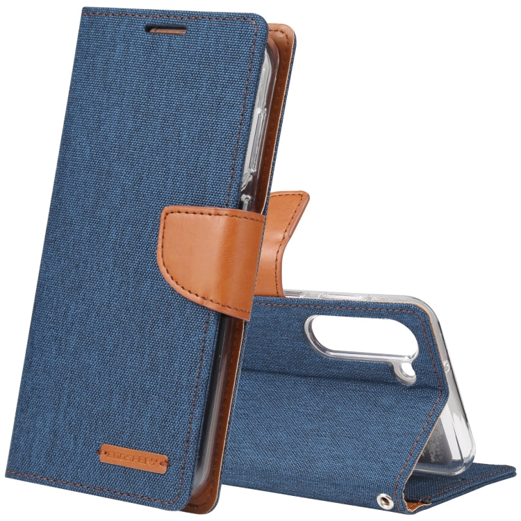 For Samsung Galaxy S23+ 5G GOOSPERY CANVAS DIARY Fabric Texture Flip Leather Phone Case