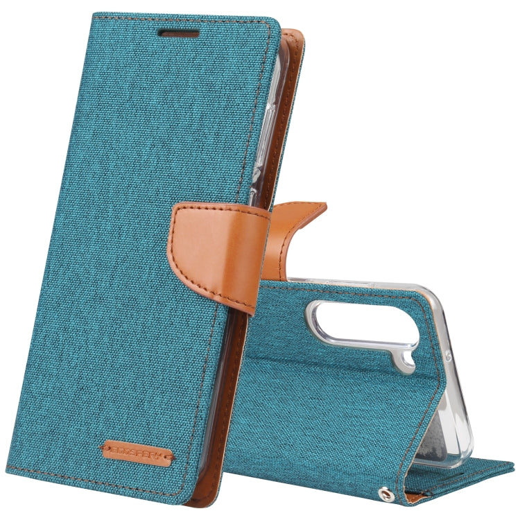 For Samsung Galaxy S23+ 5G GOOSPERY CANVAS DIARY Fabric Texture Flip Leather Phone Case