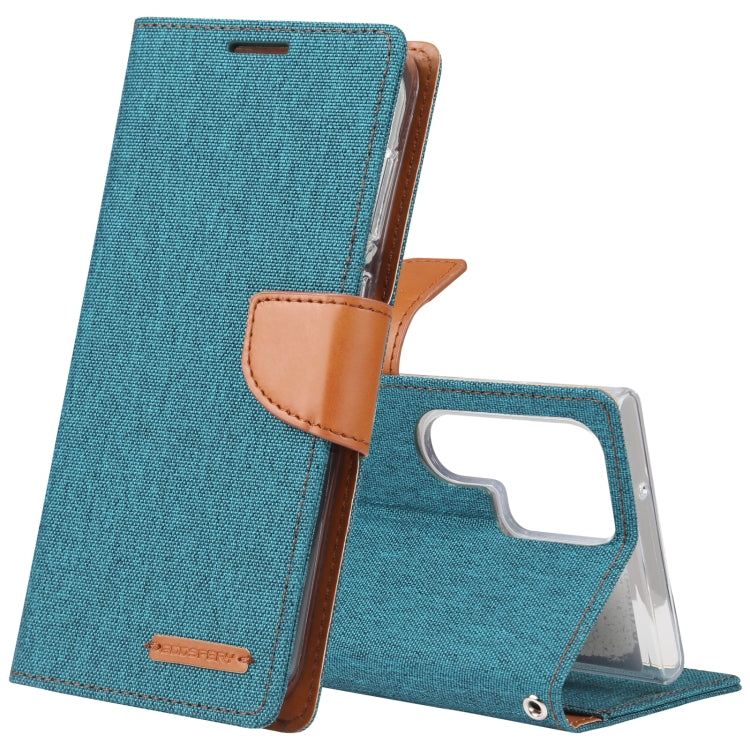 For Samsung Galaxy S23 Ultra 5G GOOSPERY CANVAS DIARY Fabric Texture Flip Leather Phone Case