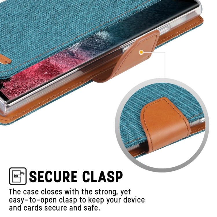 For Samsung Galaxy S23 Ultra 5G GOOSPERY CANVAS DIARY Fabric Texture Flip Leather Phone Case
