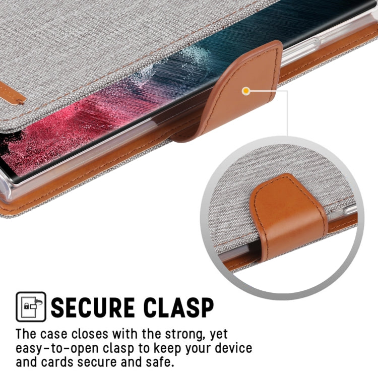 For Samsung Galaxy S23 Ultra 5G GOOSPERY CANVAS DIARY Fabric Texture Flip Leather Phone Case