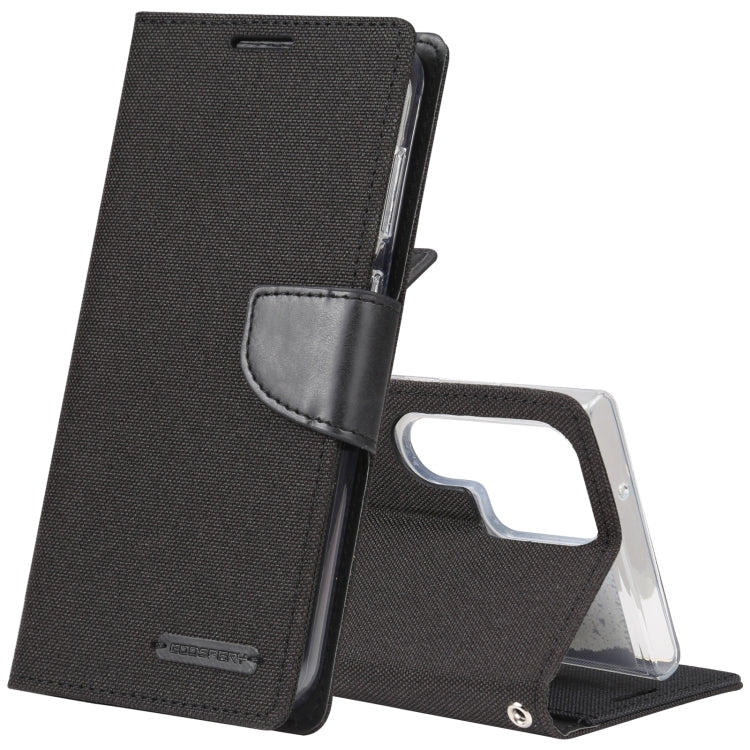For Samsung Galaxy S23 Ultra 5G GOOSPERY CANVAS DIARY Fabric Texture Flip Leather Phone Case