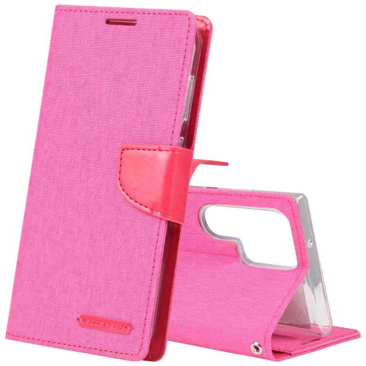 For Samsung Galaxy S23 Ultra 5G GOOSPERY CANVAS DIARY Fabric Texture Flip Leather Phone Case