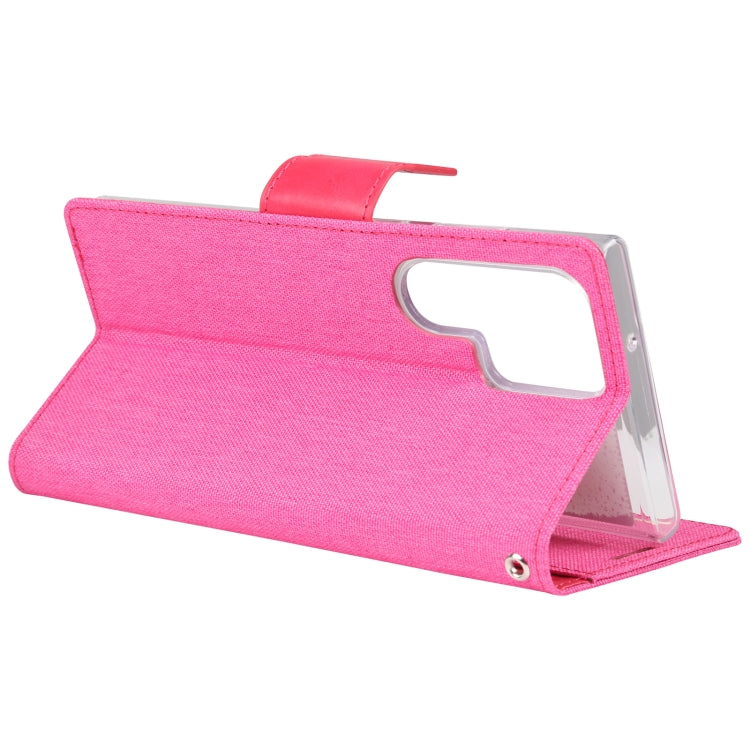 For Samsung Galaxy S23 Ultra 5G GOOSPERY CANVAS DIARY Fabric Texture Flip Leather Phone Case