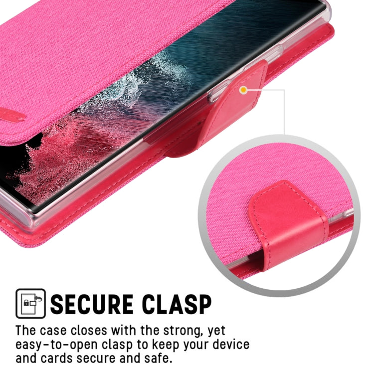 For Samsung Galaxy S23 Ultra 5G GOOSPERY CANVAS DIARY Fabric Texture Flip Leather Phone Case