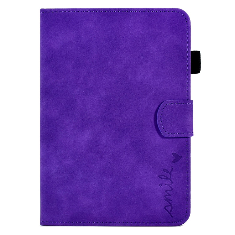 For Amazon Kindle Youth Version 2022 Embossed Smile Flip Tablet Leather Smart Case