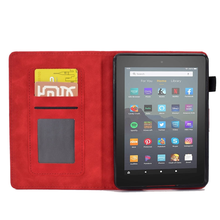 For Amazon Kindle Youth Version 2022 Embossed Smile Flip Tablet Leather Smart Case